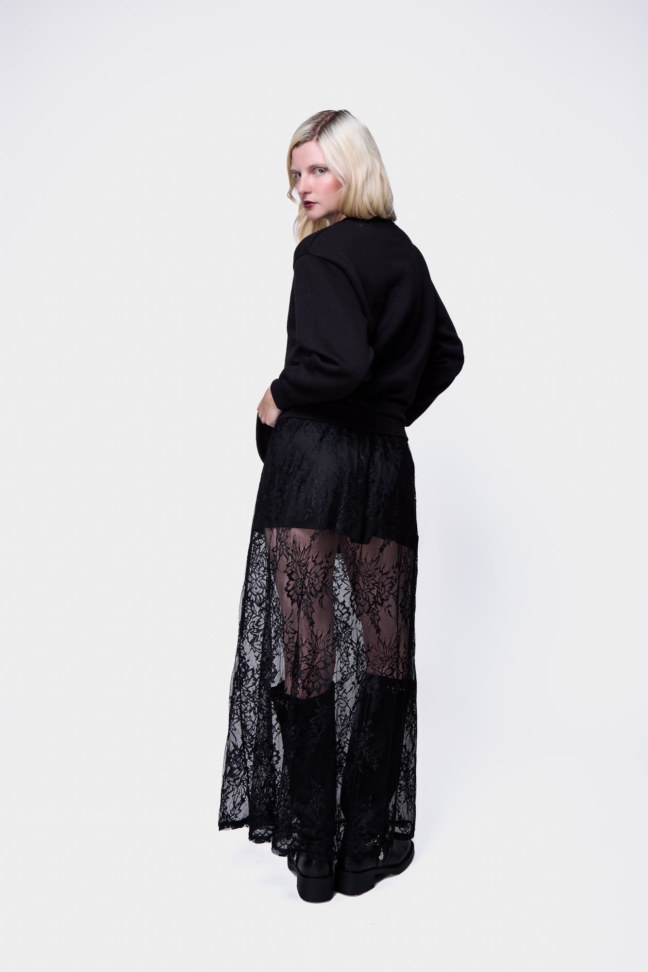 LONG LACE LAYERED SKIRT SILKROAD DAUGHTERS