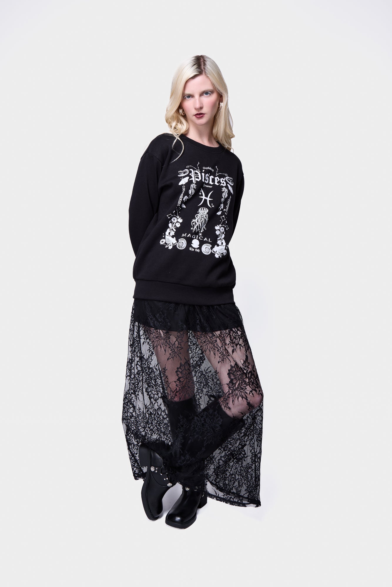 LONG LACE LAYERED SKIRT SILKROAD DAUGHTERS