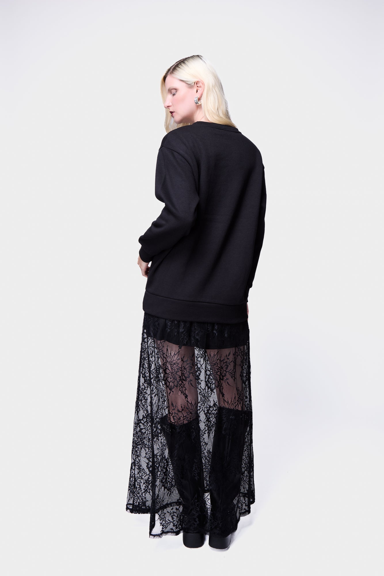 LONG LACE LAYERED SKIRT SILKROAD DAUGHTERS