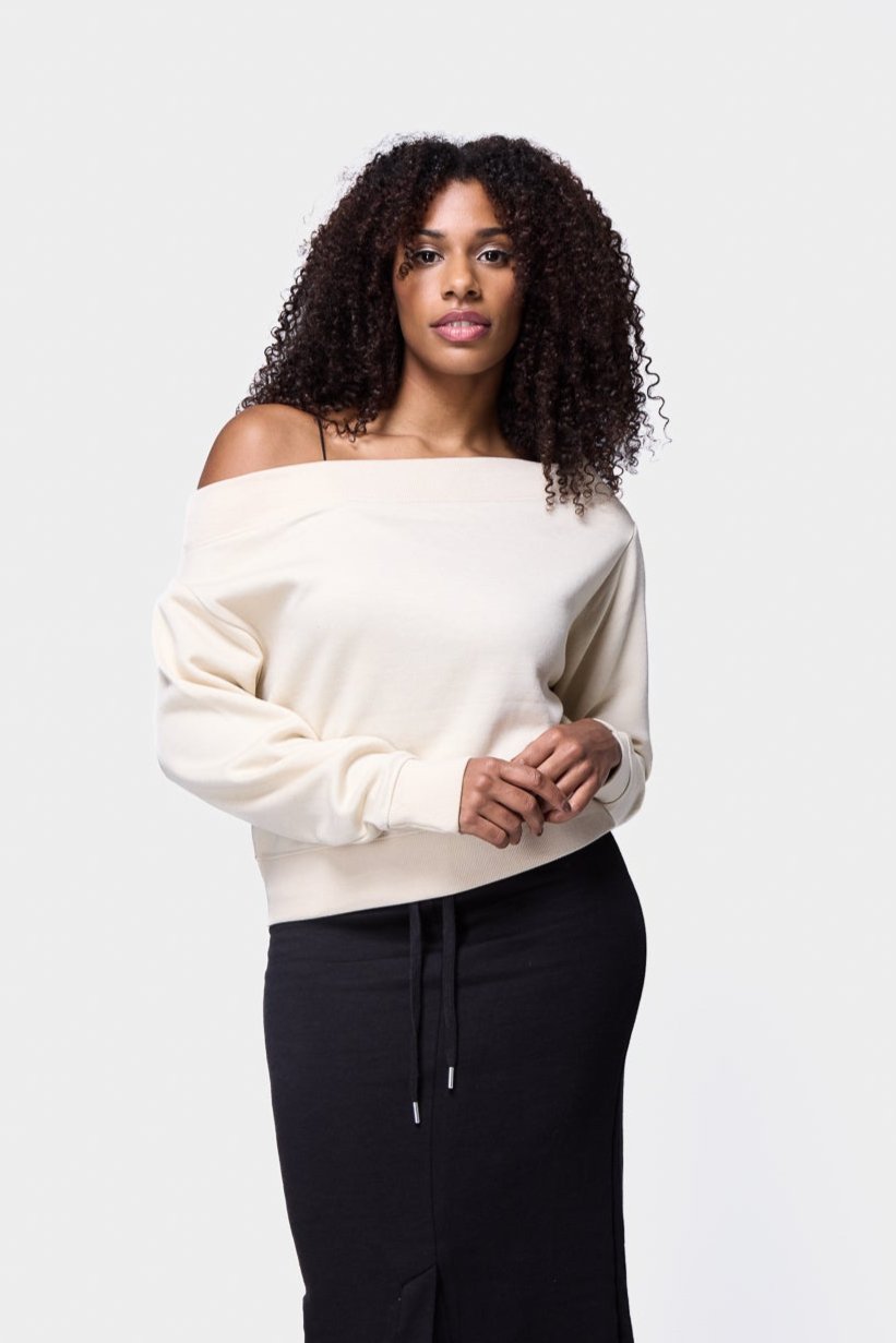 Off Shoulder Oversized Sweatshirt SILKROAD DAUGHTERS