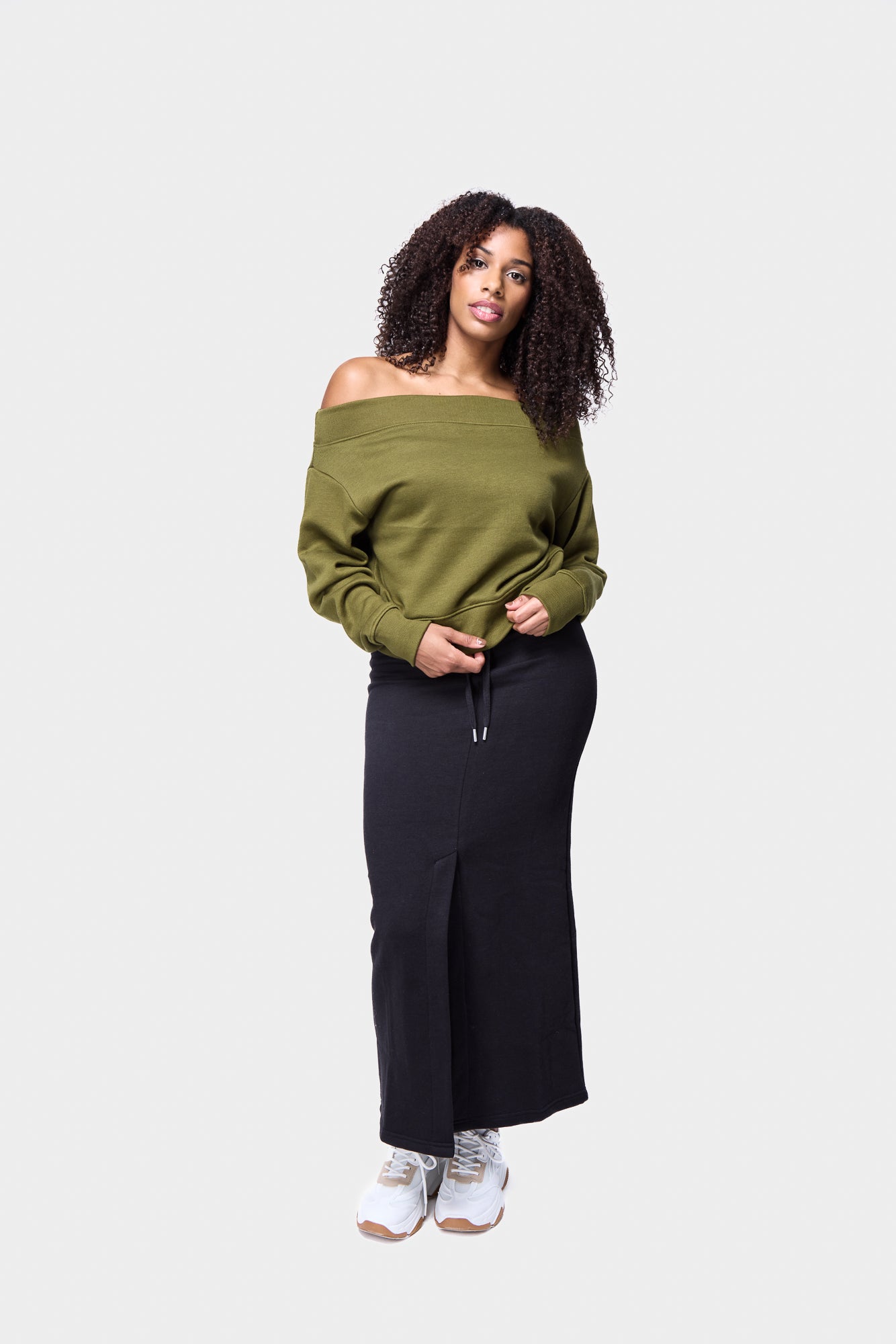 Off Shoulder Oversized Sweatshirt SILKROAD DAUGHTERS