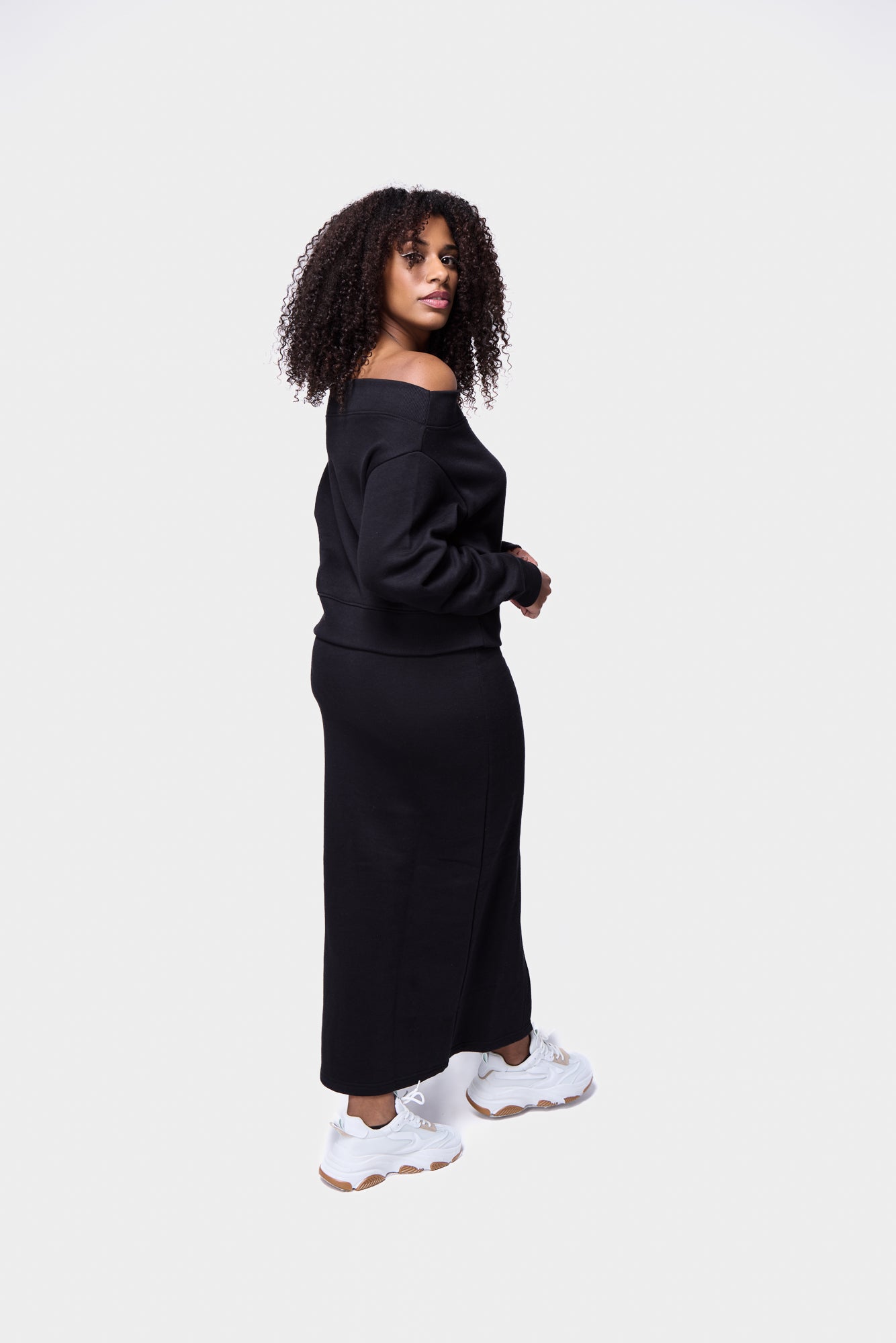 Off Shoulder Oversized Sweatshirt SILKROAD DAUGHTERS