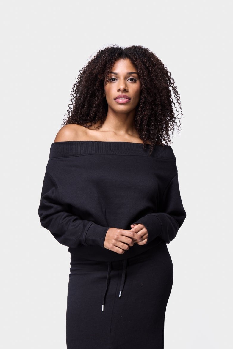 Off Shoulder Oversized Sweatshirt SILKROAD DAUGHTERS