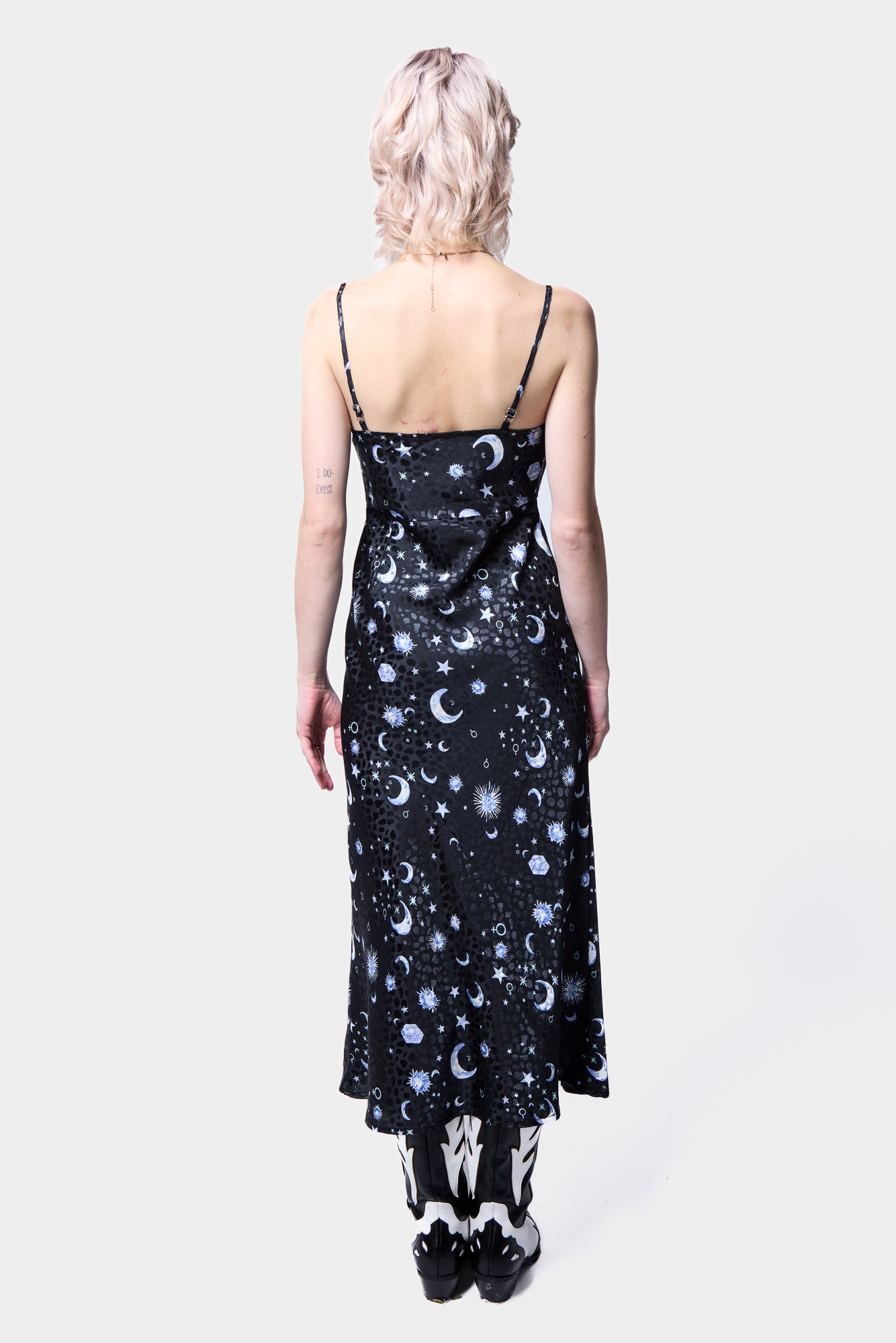SATIN MOON CAMI MIDI DRESS SILKROAD DAUGHTERS