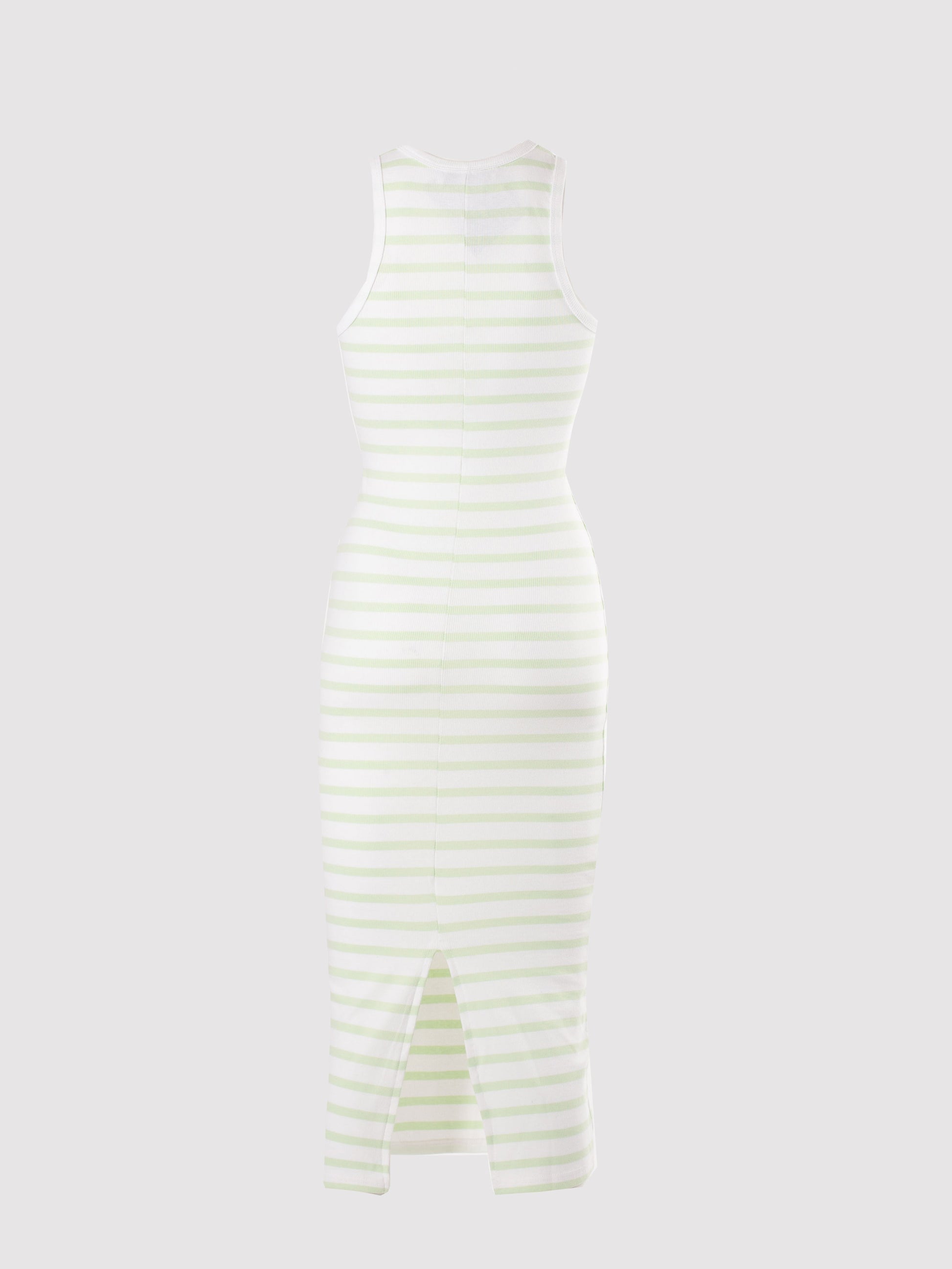 BASIC STRIPE RIB RACER NECK MIDI DRESS SILKROAD DAUGHTERS