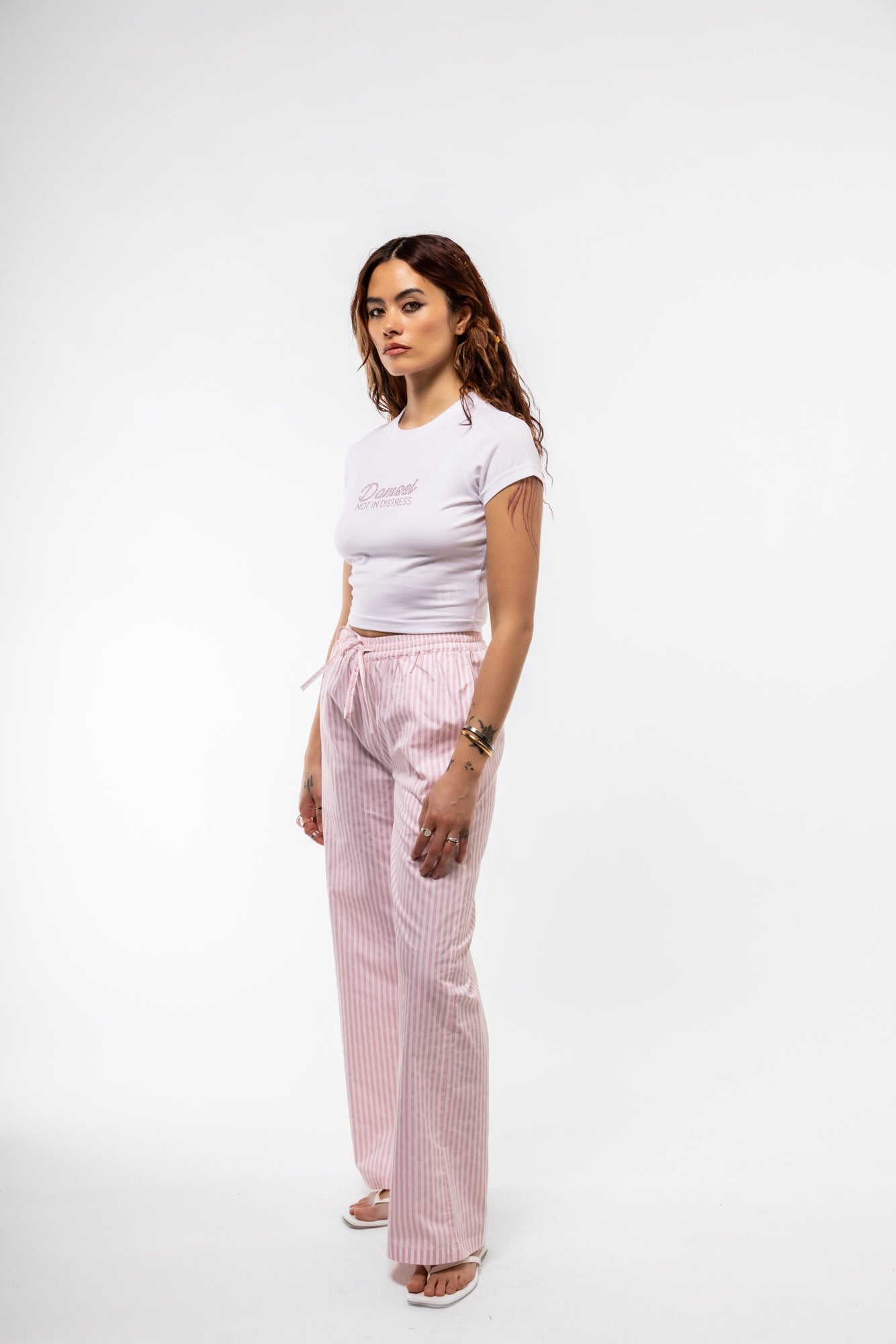 TIE WIDE LEG STRIPE TROUSERS (Copy) SILKROAD DAUGHTERS