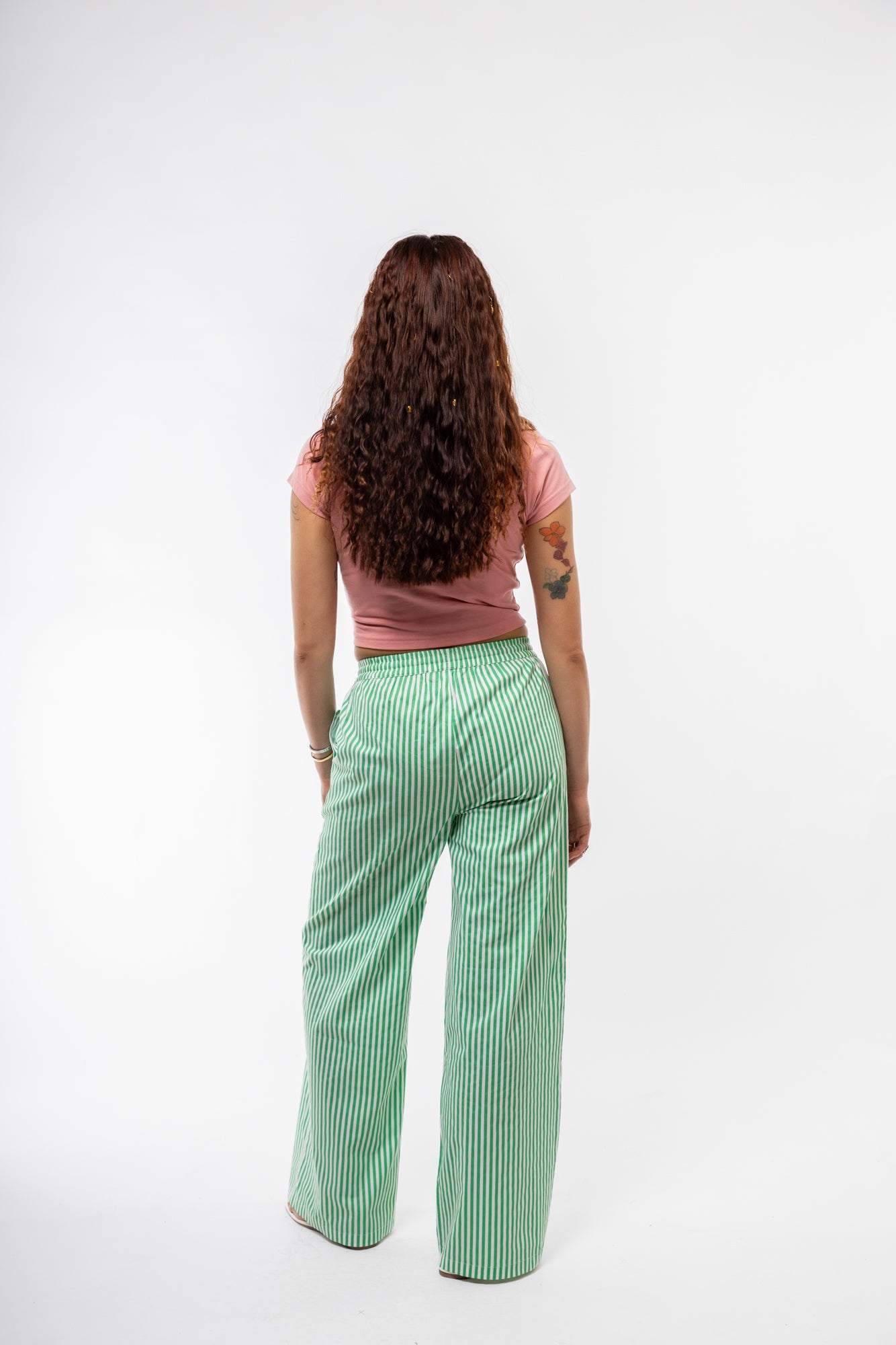 TIE WIDE LEG STRIPE TROUSERS (Copy) SILKROAD DAUGHTERS