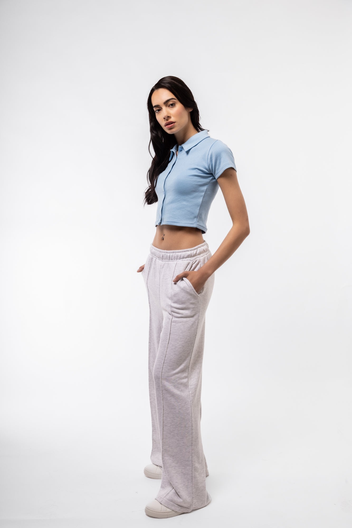 BUTTON HALF PLACKET RACER TOP SILKROAD DAUGHTERS