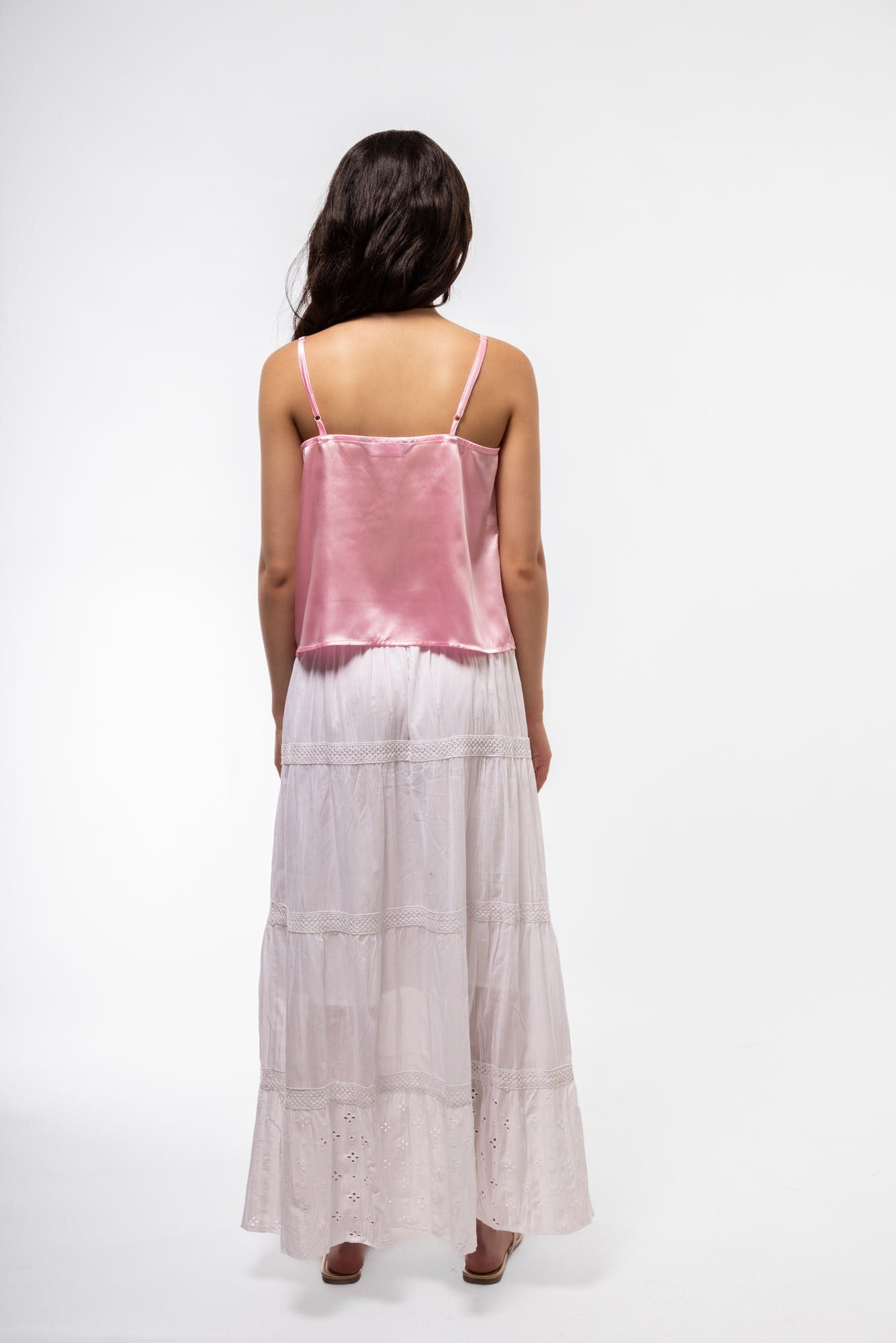 SATIN LACE CAMI TOP SILKROAD DAUGHTERS