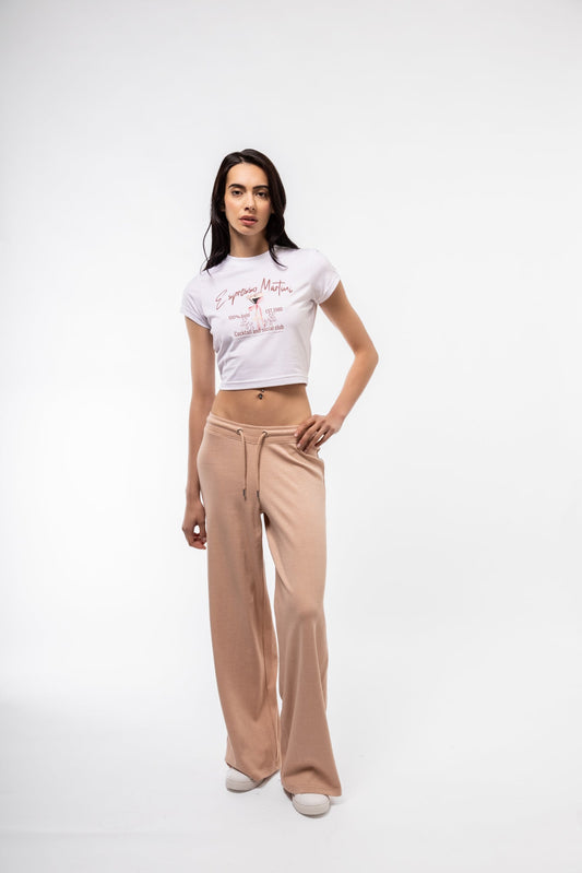 WIDE LEG TROUSERS  RIBBED SILKROAD DAUGHTERS