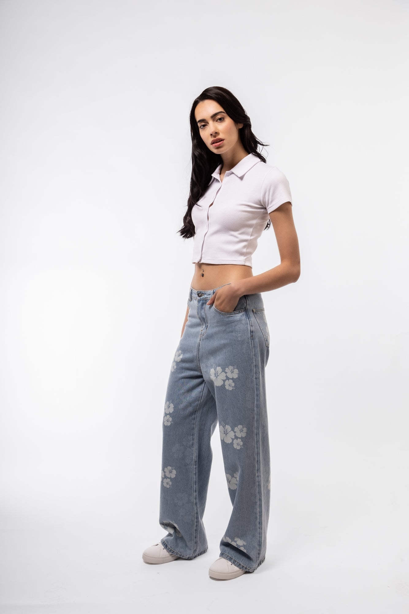 BUTTON HALF PLACKET RACER TOP SILKROAD DAUGHTERS