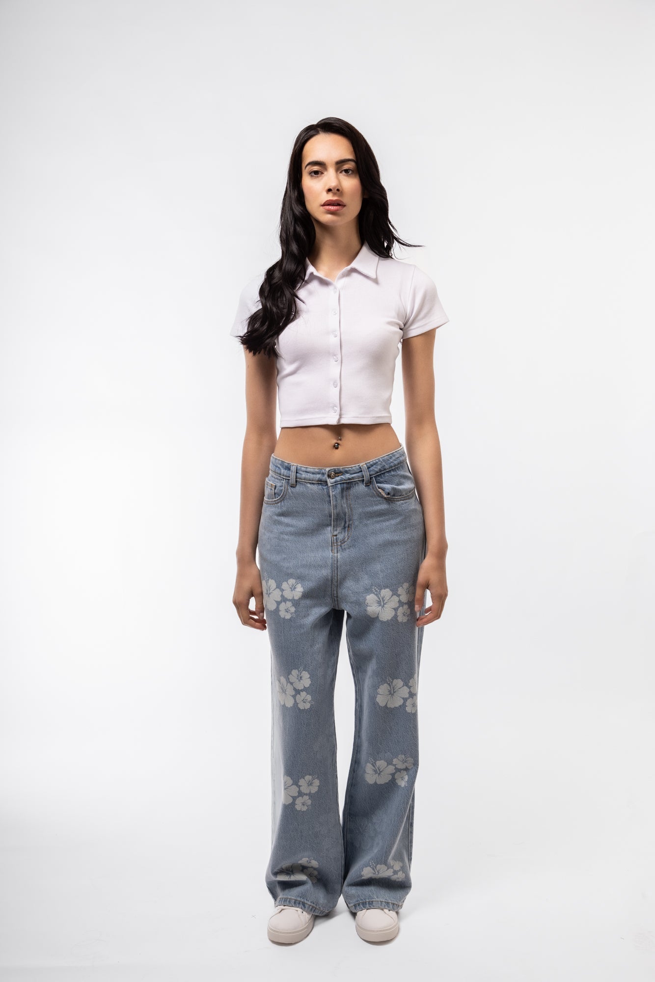 BUTTON HALF PLACKET RACER TOP SILKROAD DAUGHTERS