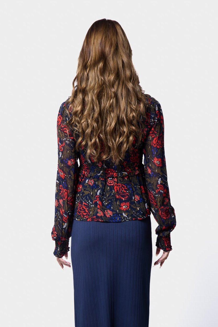 Shirred Elegance Blouse BACK VIEW DETAILING 