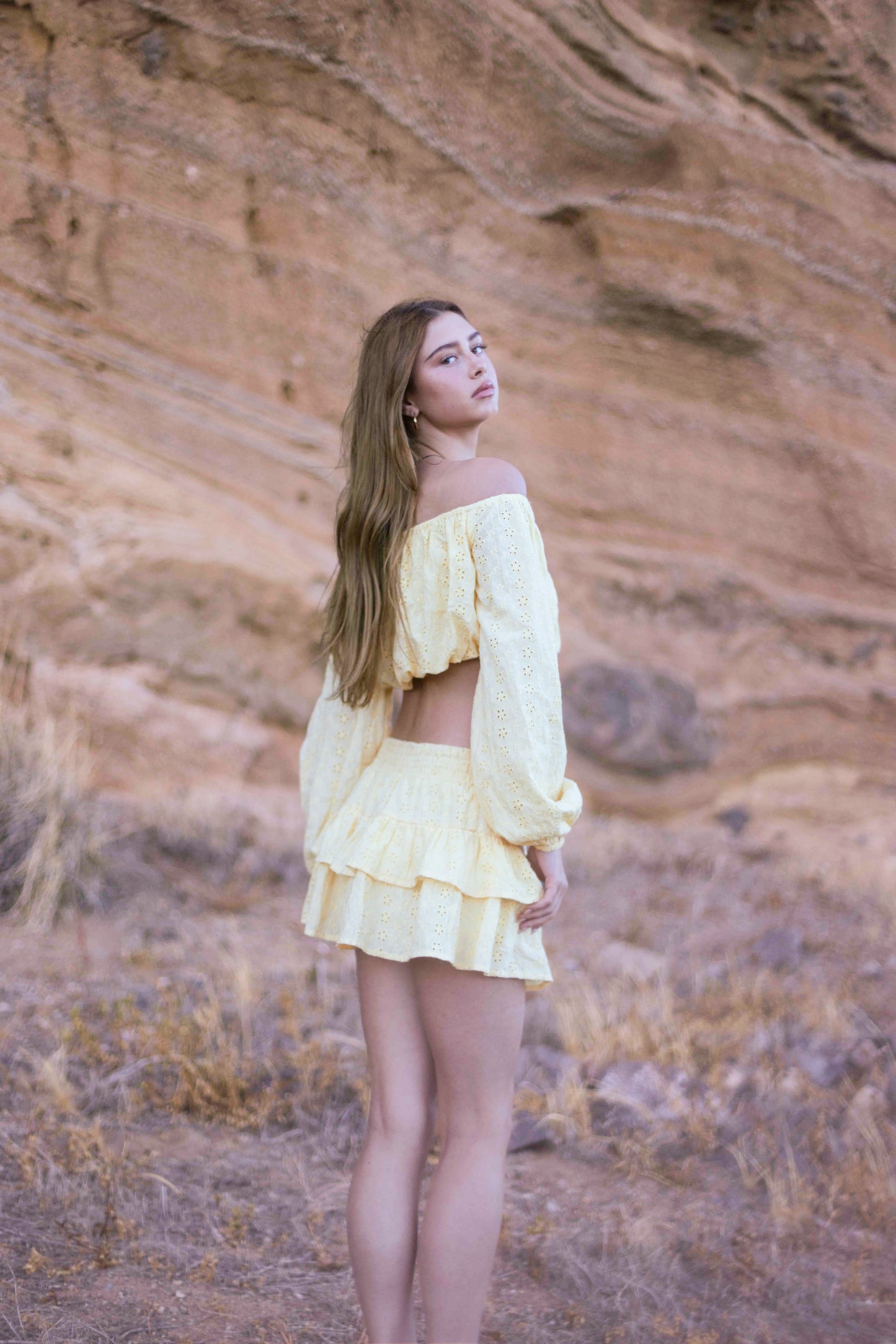 Silkroad Daughters Lemon Rara Frill Skirt with Shorts 