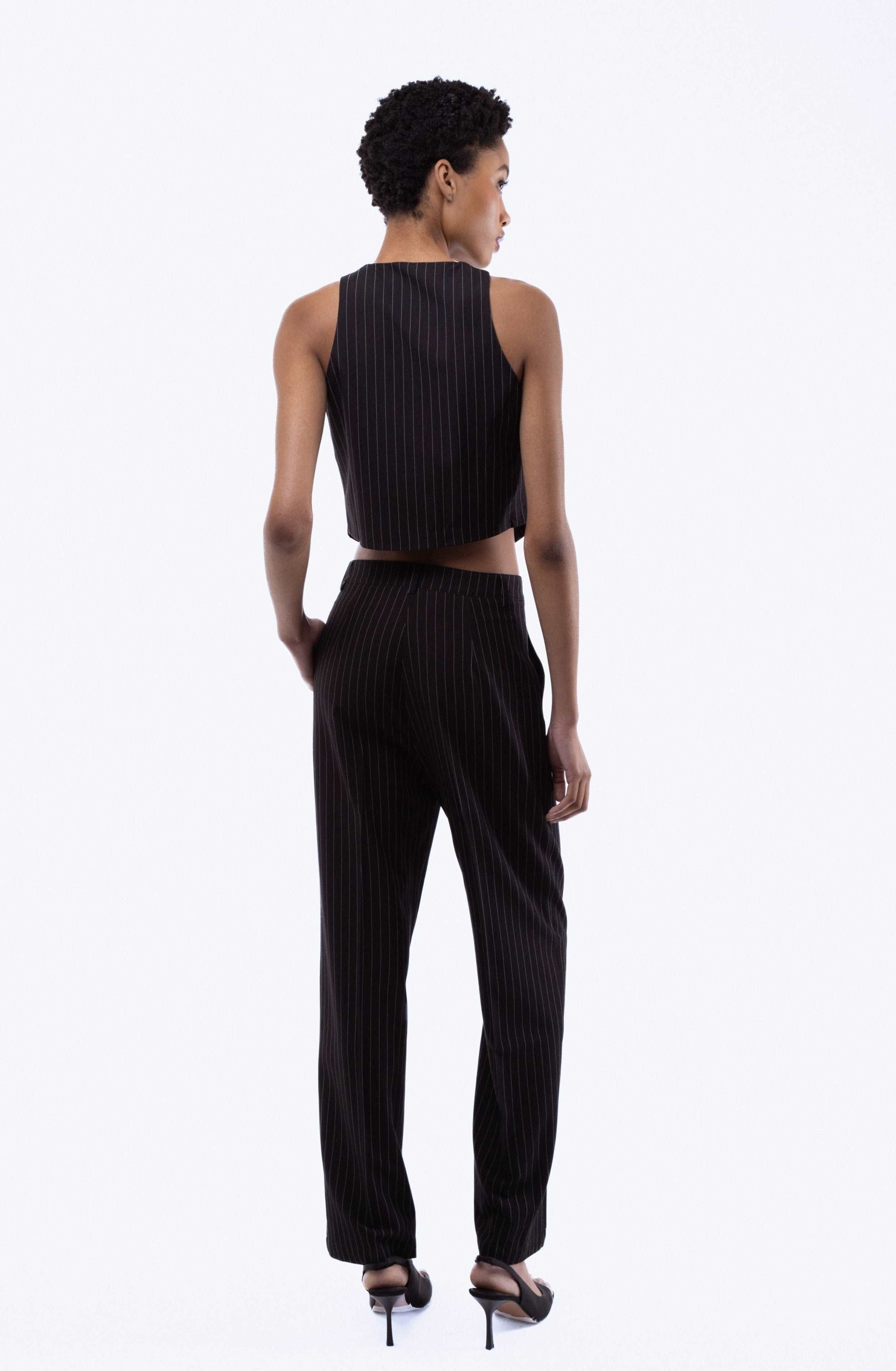 Amahle Pinstripe Wide Leg Trousers