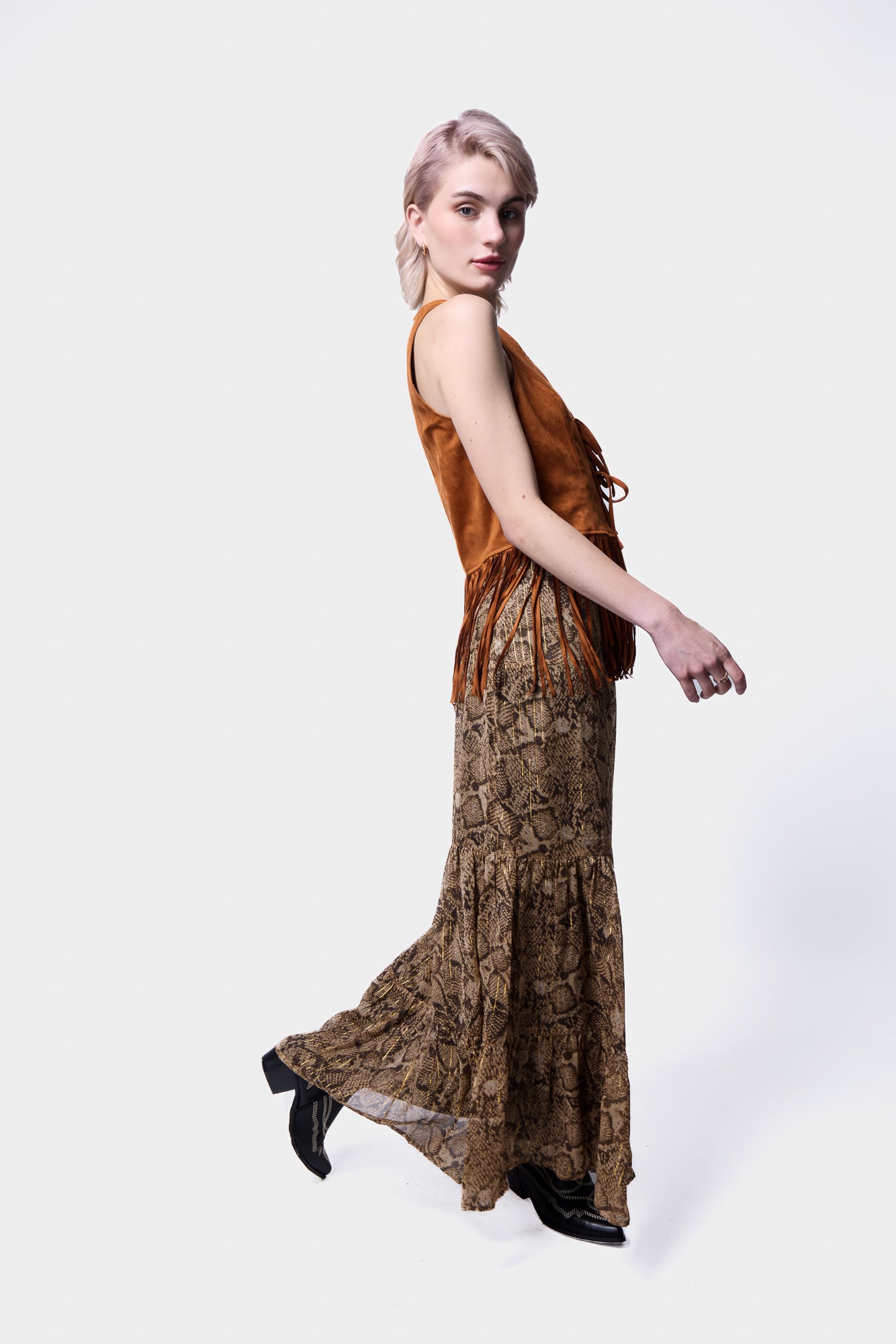 Snake Print Skirt SILKROAD DAUGHTERS