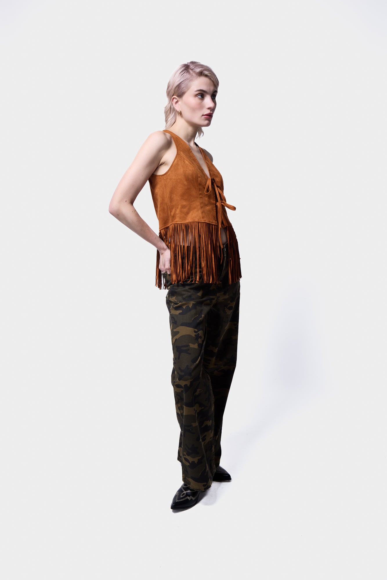 Suede Cowboy Tassel Waistcoat 
