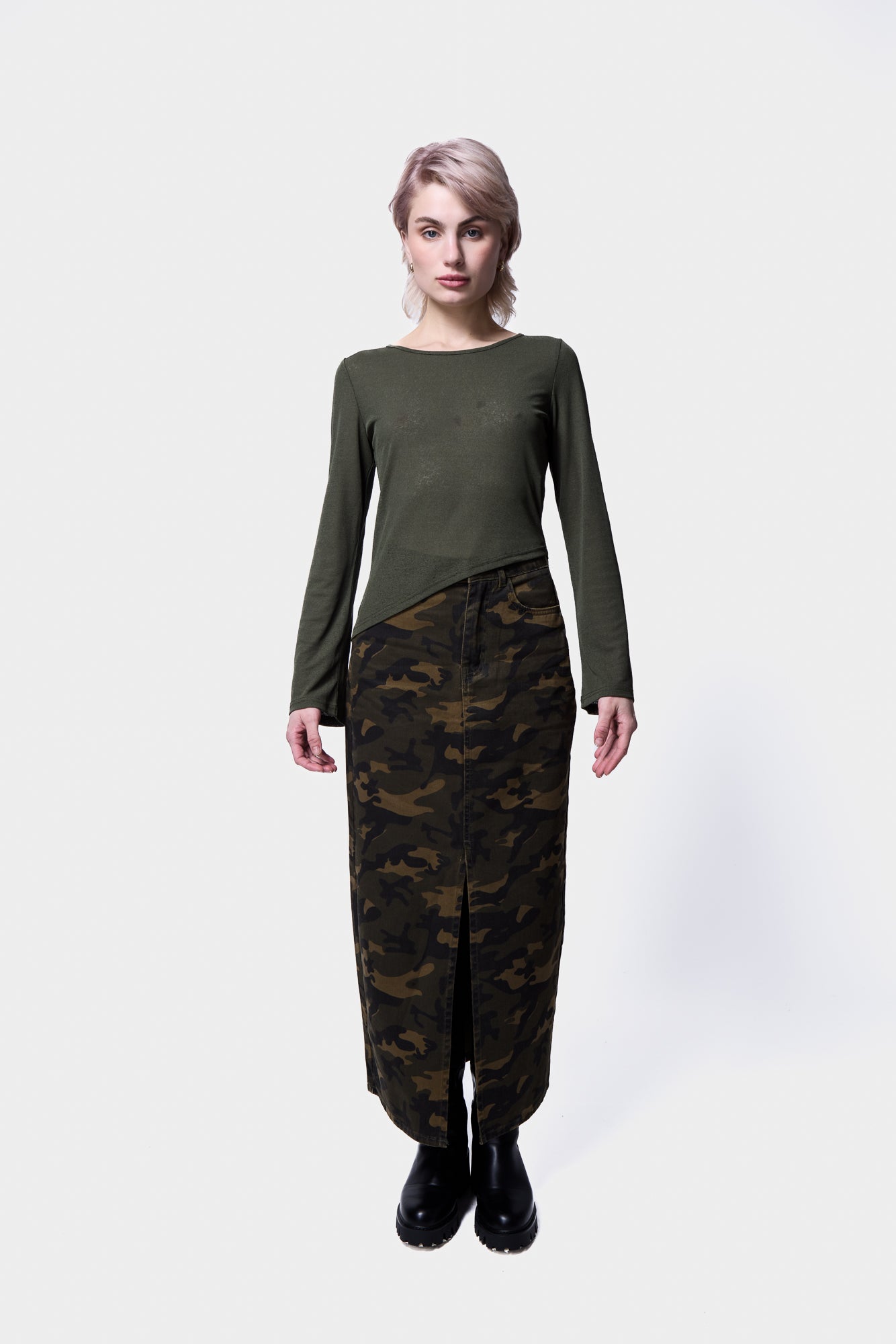 Trendy-Camo-Skirt-Front-Slit-Long-Sleeve-Top-Style