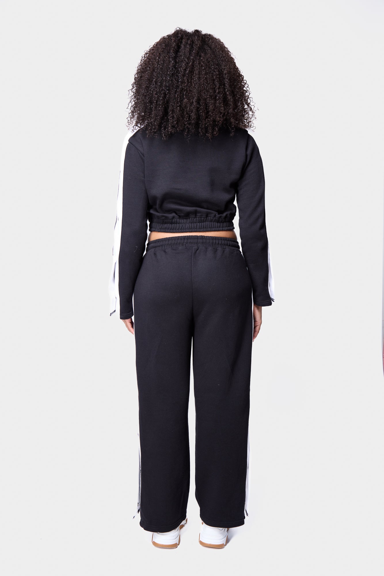 Wide Leg Popper Side Track Pants SILKROAD DAUGHTERS