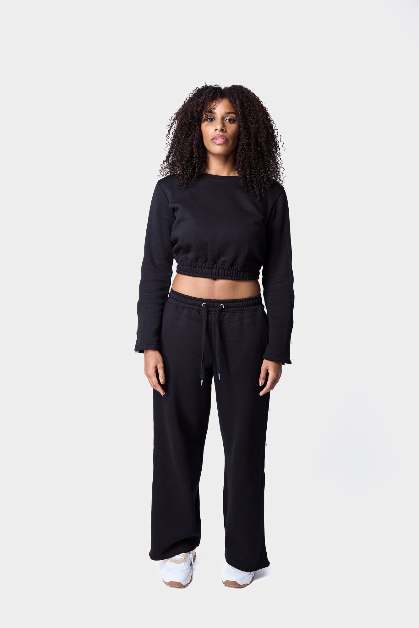 Wide Leg Popper Side Track Pants SILKROAD DAUGHTERS