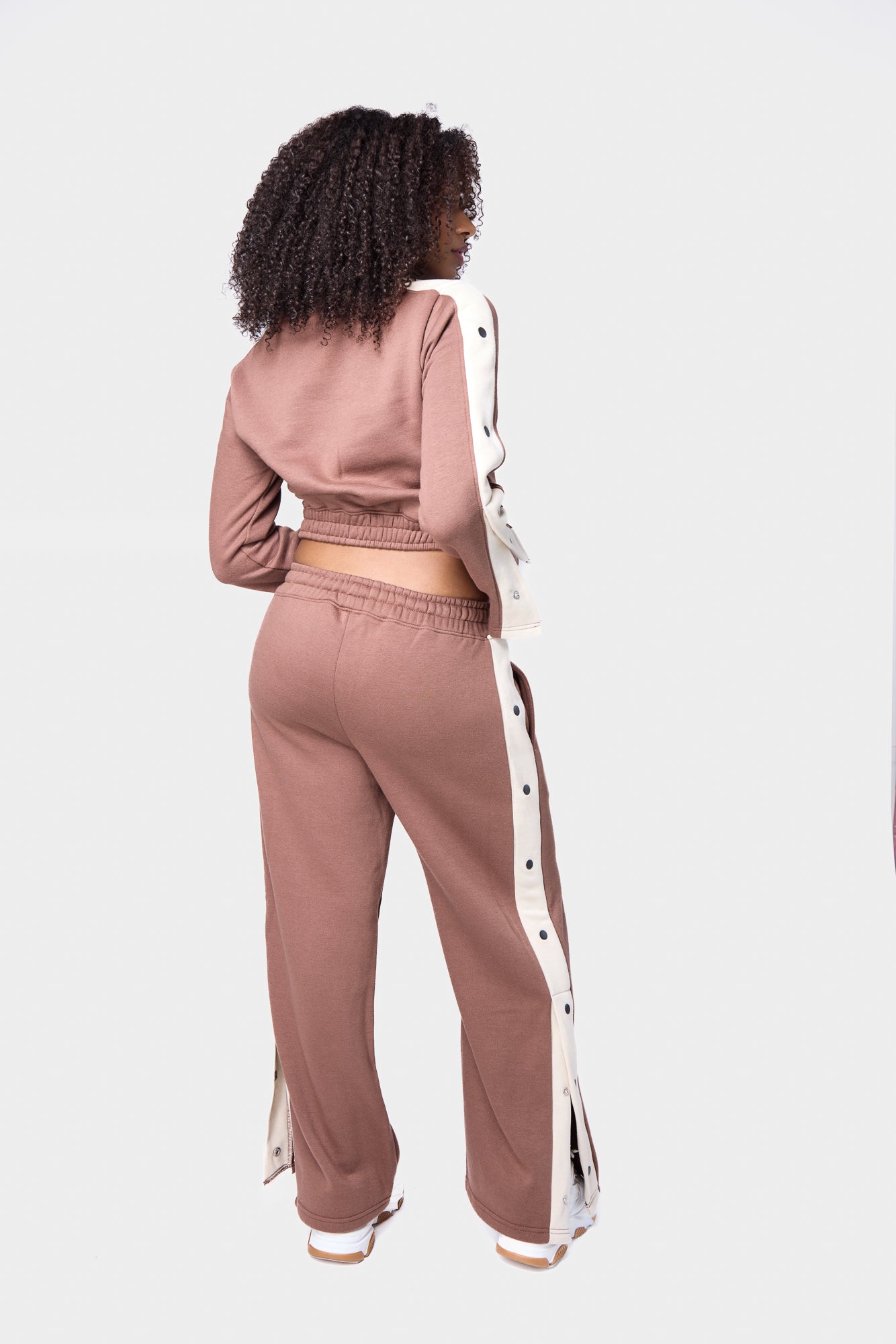 Wide Leg Popper Side Track Pants SILKROAD DAUGHTERS