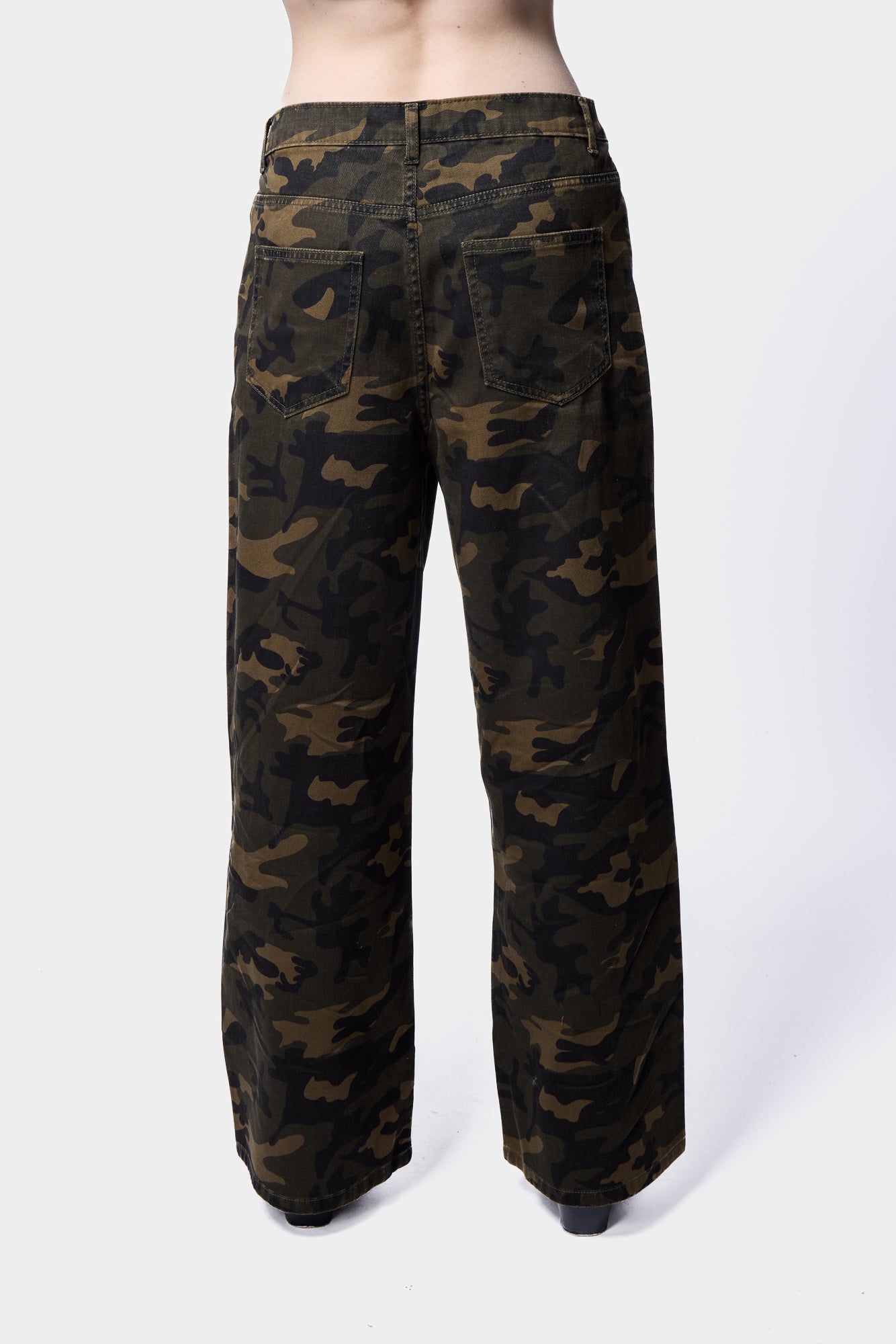 Camo Wide Leg Jeans SILKROAD DAUGHTERS