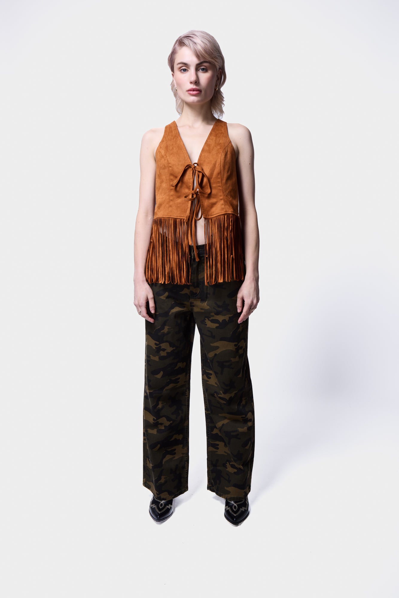 Camo Wide Leg Jeans SILKROAD DAUGHTERS
