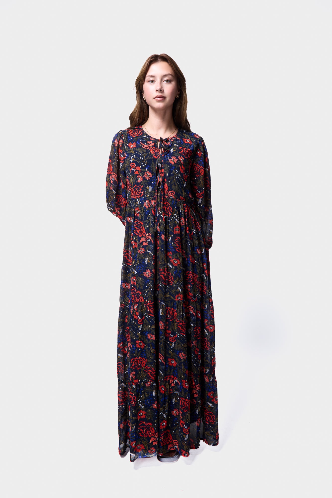 Printed Georgette Dress, SILKROAD DAUGHTERS