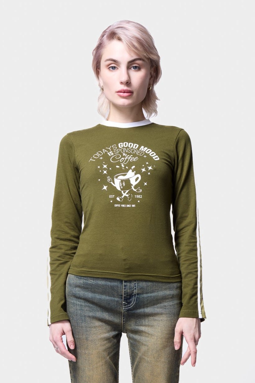 "Sponsored Coffee" Long-Sleeve T-Shirt SILKROAD DAUGHTERS