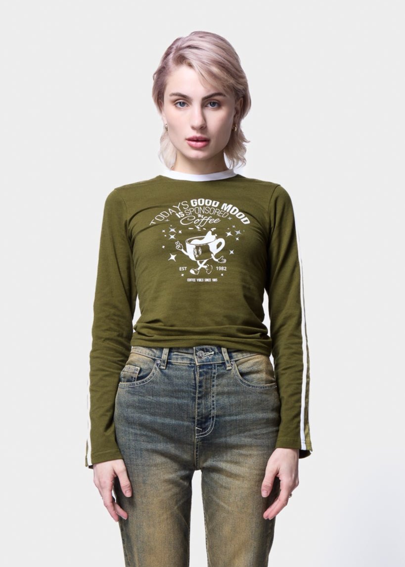 "Sponsored Coffee" Long-Sleeve T-Shirt SILKROAD DAUGHTERS