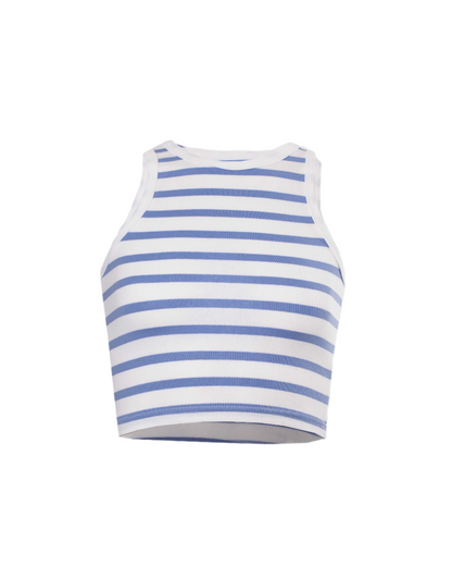 Rib Stripe Racer Top SILKROAD DAUGHTERS