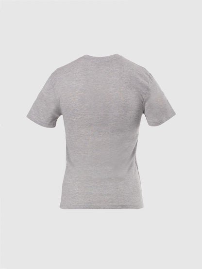 Grey Botanical Print Basic Short Sleeve Tee