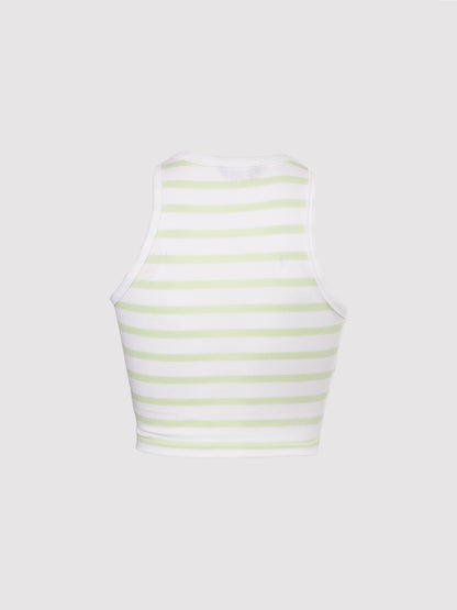 Rib Stripe Racer Top SILKROAD DAUGHTERS